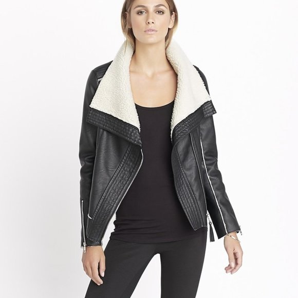 Dynamite Sherpa Moto Jacket Size Medium - Picture 2 of 9